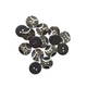 Round Plastic Buttons - Black Textured (Pack of 10)